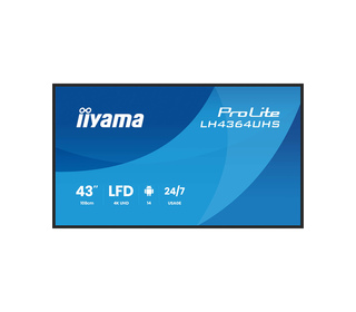 iiyama LH4364UHS-B1AG Écran d'affichage dynamique Écran plat de signalisation numérique 109,2 cm (43") LED Wifi 500 cd/m² 4K Ult