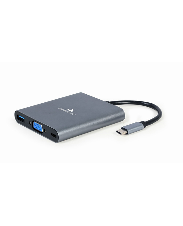 Gembird A-CM-COMBO6-01 station d'accueil USB 3.2 Gen 1 (3.1 Gen 1) Type-C Gris