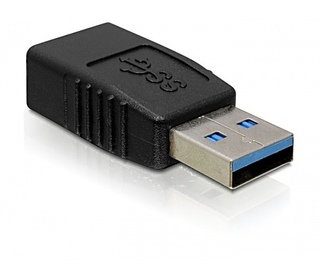 DeLOCK USB 3.0-A Adapter USB-A Noir