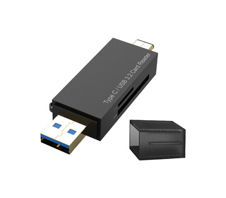 DLH DY-TU5315 lecteur de carte mémoire USB 3.0 Type-A/Type-C Noir