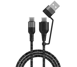 4smarts 4S468626 câble USB 1,5 m USB C Noir, Blanc