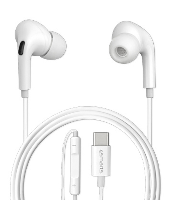 4smarts Active In-Ear Stereo Headset USB Type-C Melody Digital Basic Casque Avec fil Ecouteurs Appels/Musique Blanc