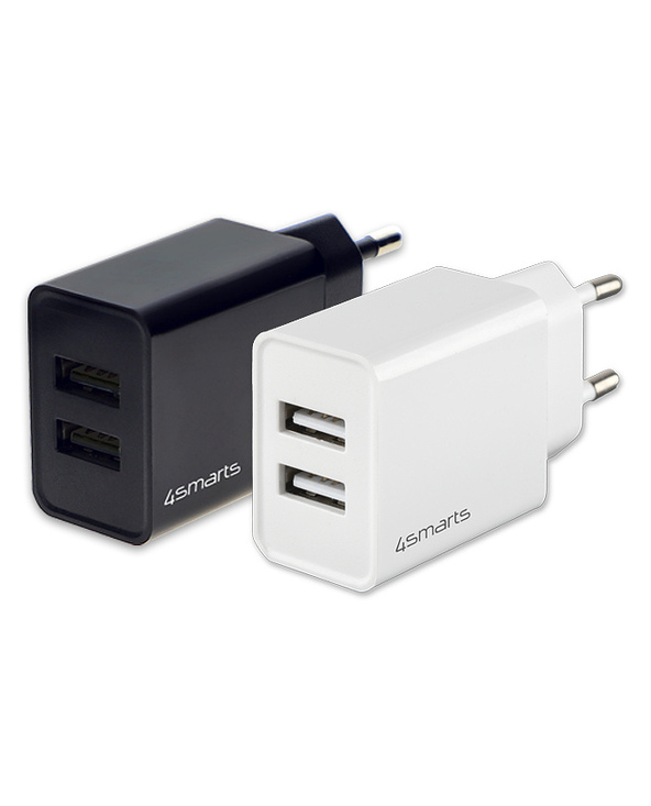4smarts VoltPlug Dual Caméra Numérique, Haut-parleur portable, Smartphone, Tablette Noir Secteur Intérieure
