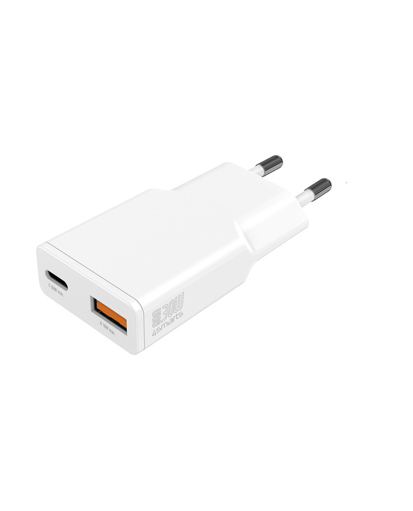 4smarts PDPlug Duos Slim Smartphone, Tablette Blanc Secteur Charge rapide Intérieure