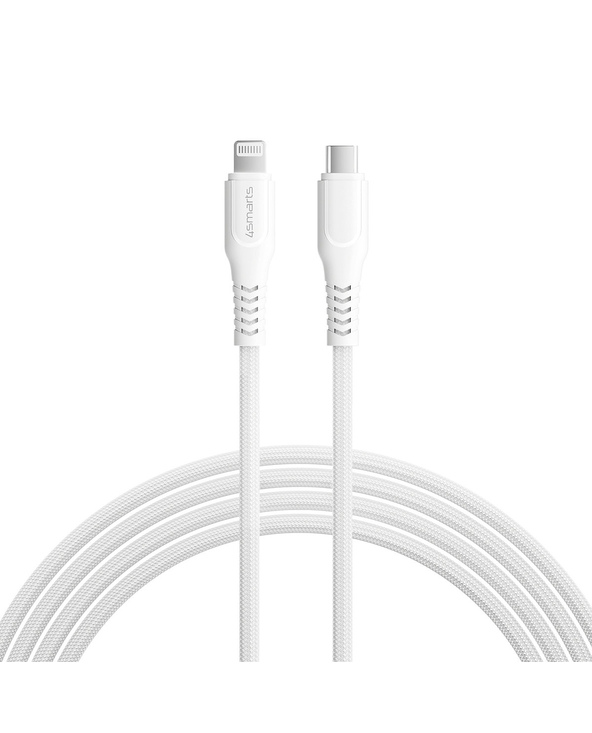 4smarts 465592 câble Lightning 1,5 m Argent, Blanc