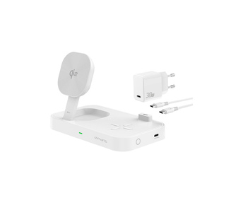 4smarts Qi2 Universel Blanc Secteur Recharge sans fil Charge rapide Intérieure
