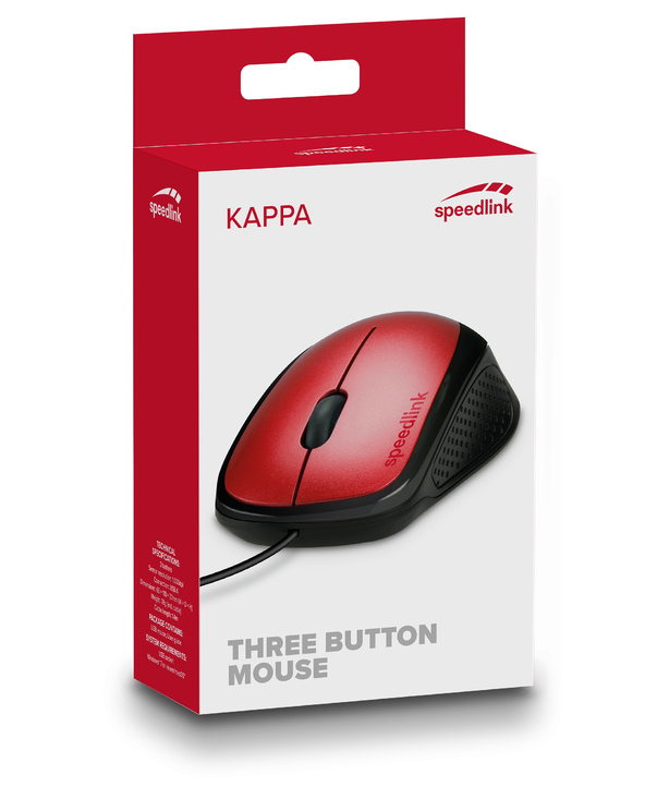 SPEEDLINK SL-610011-RD souris Bureau USB Type-A Optique 1000 DPI