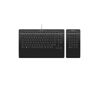 3Dconnexion Keyboard Pro with Numpad clavier Bureau USB + RF Wireless + Bluetooth QWERTZ Suisse Noir