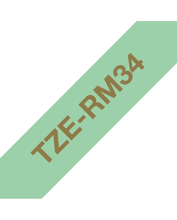 Brother TZE-RM34 ruban d'étiquette Couleur or sur menthe