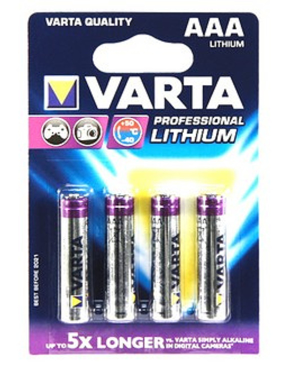 Varta 4x AAA Lithium Batterie à usage unique