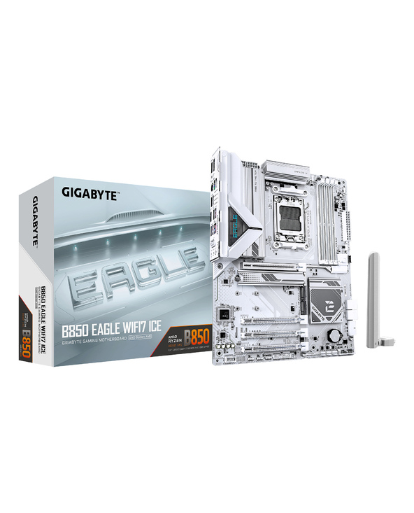 GIGABYTE B850 EAGLE WIFI7 ICE Carte mère - Processeurs AMD Ryzen série 9000, VRM numérique 8+2+2 phases, jusqu'à 8200 MHz DDR5 (