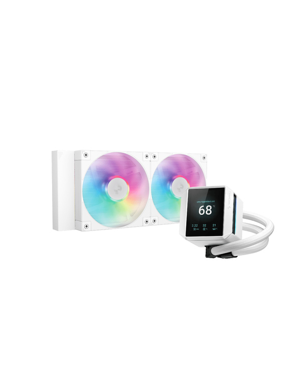 DeepCool Mystique 240 WH ARGB Processeur Refroidisseur de liquide tout-en-un 12 cm Blanc 1 pièce(s)