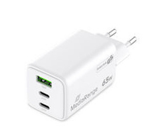 MediaRange MRMA116-2 chargeur d'appareils mobiles Smartphone, Tablette Blanc Secteur Charge rapide Intérieure