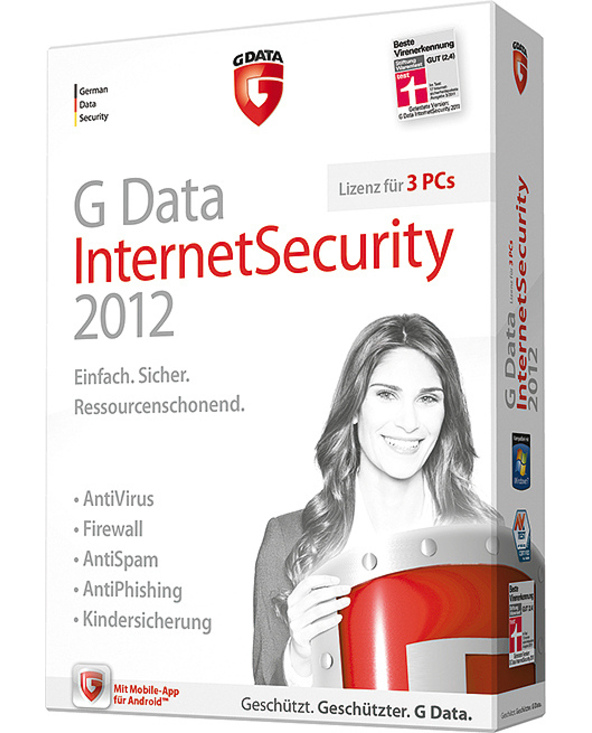 G DATA Internet Security 2012 Sécurité antivirus Allemand 3 licence(s) 1 année(s)