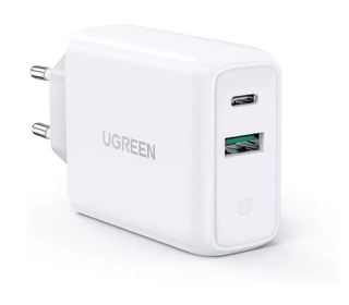 Ugreen 60468 chargeur d'appareils mobiles Tablette, téléphone, Universel Blanc Secteur Charge rapide Intérieure