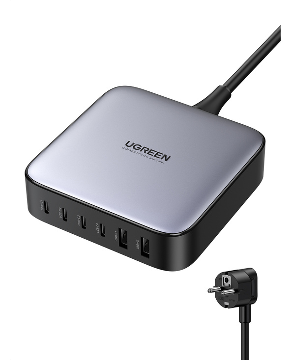 Ugreen Nexode Universel Noir, Gris Secteur Charge rapide Intérieure