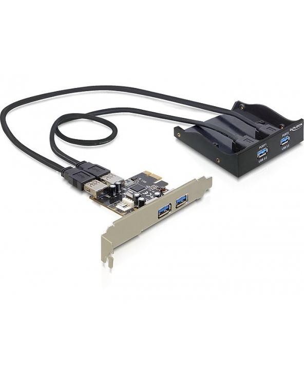 DeLOCK Front Panel + PCI Express Card carte et adaptateur d'interfaces Interne USB 3.2 Gen 1 (3.1 Gen 1)