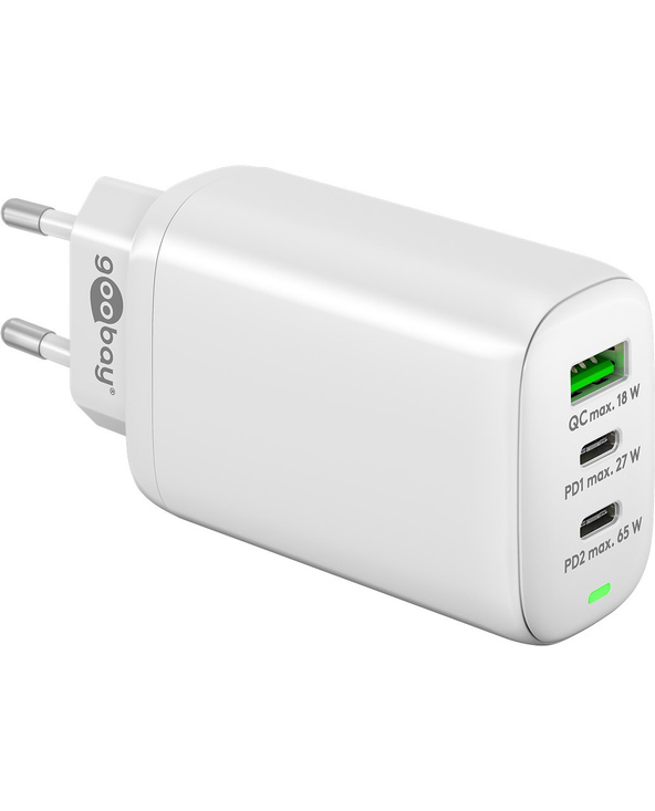 Goobay 61759 chargeur d'appareils mobiles Caméra Numérique, Écouteurs, Téléphone portable, Smartwatch, Tablette Blanc Secteur Ch