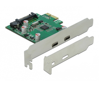 DeLOCK Carte PCI Express x1 vers 2 x externe USB 5 Gbps USB Type-C femelle