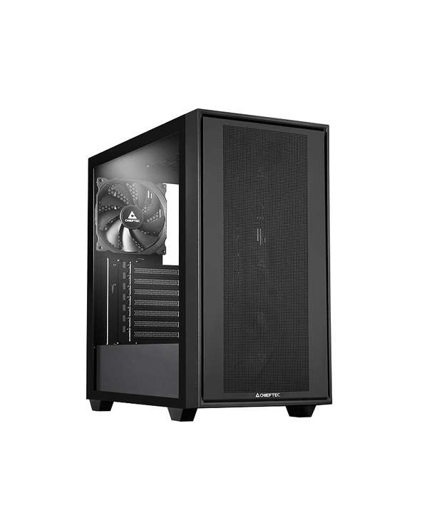 Chieftec Midi Tower GS-03B-BLK-OP, Schwarz Noir