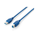 Equip 128291 Câble USB 3.0 Type A mâle vers Type B mâle, 1.0m , Bleu