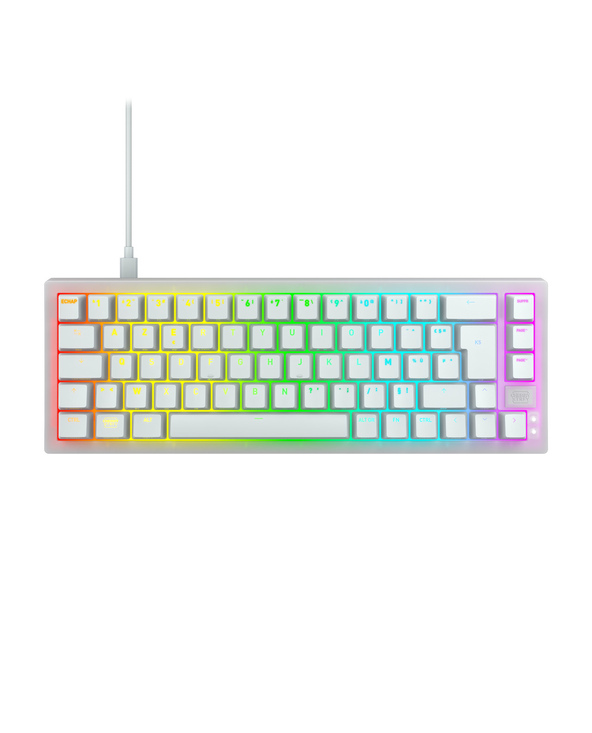 CHERRY K5V2 Compact clavier Jouer USB AZERTY Français Blanc