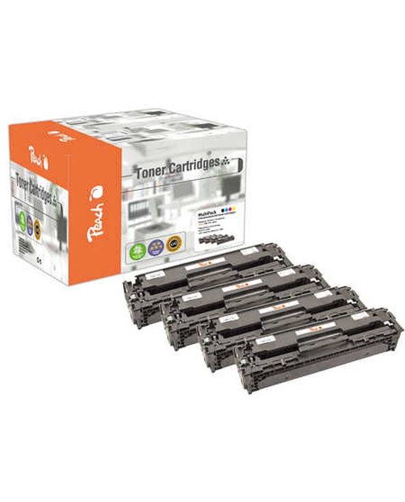 Peach 111828 Cartouche de toner 4 pièce(s) Compatible Noir, Cyan, Magenta, Jaune