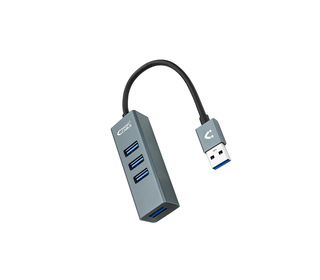 Nanocable 10.16.4402 hub & concentrateur USB 3.2 Gen 1 (3.1 Gen 1) Type-A Gris