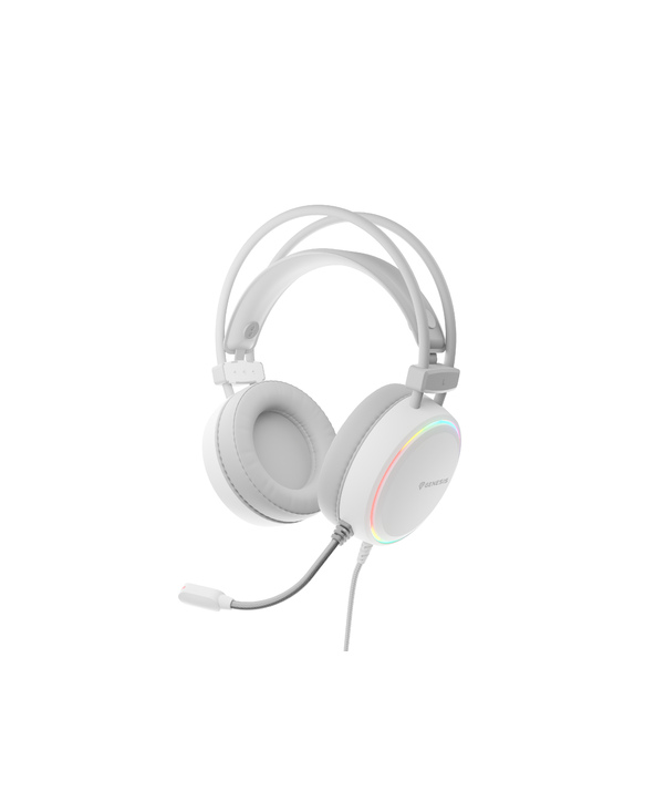 GENESIS Neon 613 Casque Avec fil Arceau Jouer USB Type-A Blanc
