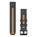 Garmin QuickFit Bande Graphite, Orange Silicone