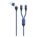 2GO 797366 câble USB 1,2 m USB A/USB C 2 x USB C Noir, Bleu