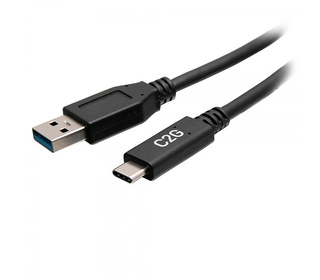 C2G Câble USB-C 6 pouces mâle vers USB-A mâle - USB 3.2 Gen 1 (5 Gbits/s)