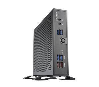 Shuttle XPC slim Barebone DS50U, Intel Celeron 7305, 2x LAN (1x 2.5Gbit ,1x 1Gbit), 1xCOM,1xHDMI,1xDP, 1x VGA, fanless, fonction