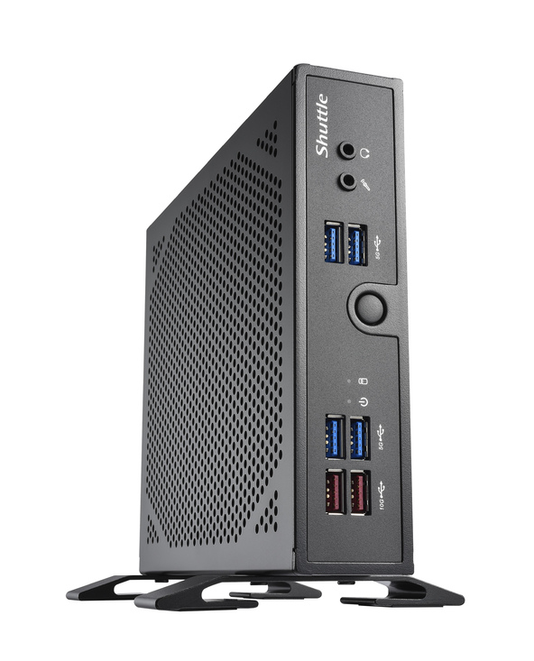 Shuttle XPC slim Barebone DS50U, Intel Celeron 7305, 2x LAN (1x 2.5Gbit ,1x 1Gbit), 1xCOM,1xHDMI,1xDP, 1x VGA, fanless, fonction