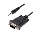 StarTech.com Câble Série DB9 vers 3.5mm de 1m - Câble RS232 DB9 Mâle à 3.5mm - Adaptateur Série DB9 à 3.5mm pour le Calibrage de