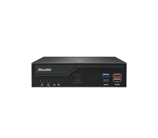 Shuttle Slim PC DH770 , S1700, 2x HDMI, 2x DP , 2x 2.5G LAN, 2x COM, 8x USB, 1x 2.5", 2x M.2, fonctionnement permanent 24/7, att