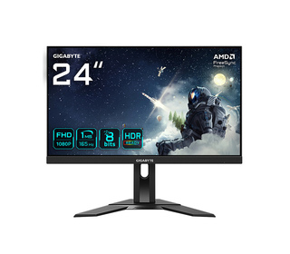 GIGABYTE G24F 2 24" FHD MONITEUR DE JEU - 1920 X 1080, 165 HZ, 1 MS, 300 CD/M², AMD FREESYNC PREMIUM, PRÊT POUR HDR, DISPLAYPORT