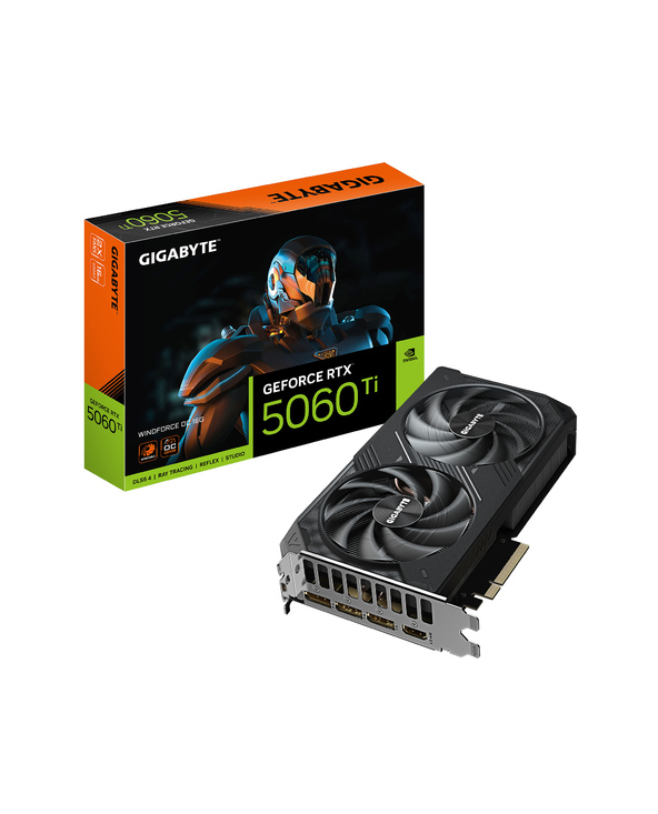 GIGABYTE GeForce RTX 5060 Ti WINDFORCE OC 16G Carte Graphique – 16 Go GDDR7, 128 bits, PCI-E 5.0, 2587 MHz Fréquence du processe