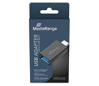 MediaRange MRCS216 changeur de genre de câble USB Type-A USB Type-C Noir