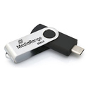 MediaRange MR1955 lecteur USB flash 256 Go USB Type-C 3.2 Gen 1 (3.1 Gen 1) Noir, Argent