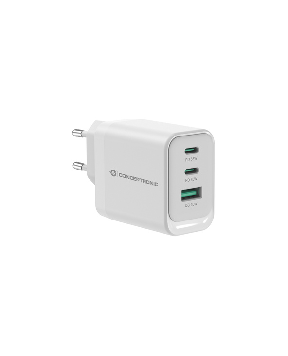 Conceptronic ALTHEA21W65 chargeur d'appareils mobiles Universel Blanc Secteur Charge rapide Intérieure