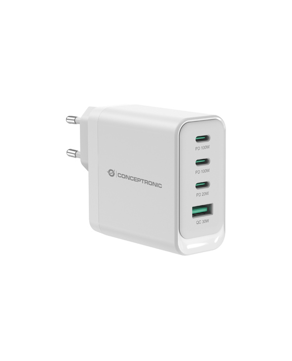 Conceptronic ALTHEA22W100 chargeur d'appareils mobiles Universel Blanc Secteur Charge rapide Intérieure