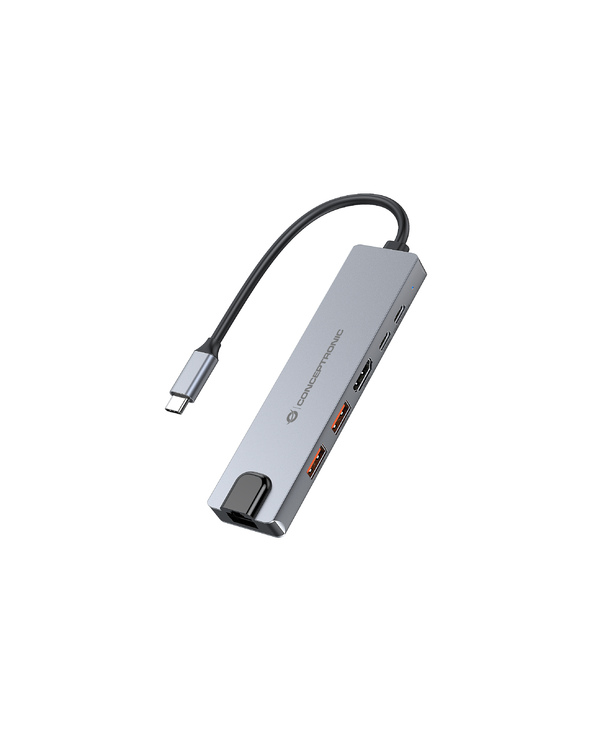 Conceptronic DONN29G station d'accueil Avec fil USB 3.2 Gen 2 (3.1 Gen 2) Type-C Gris