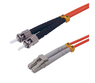 MCL 2m LC/ST câble InfiniBand et à fibres optiques Noir, Gris, Rouge
