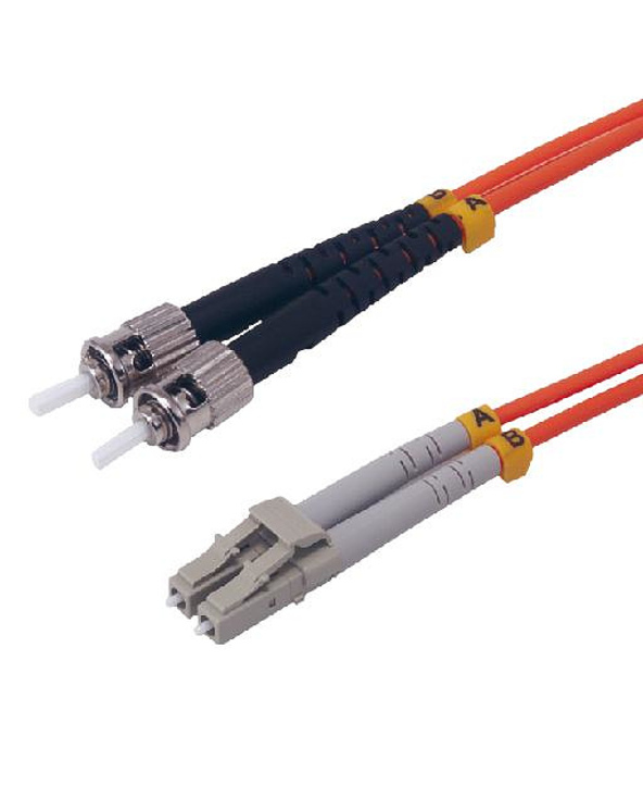 MCL 2m LC/ST câble InfiniBand et à fibres optiques Noir, Gris, Rouge