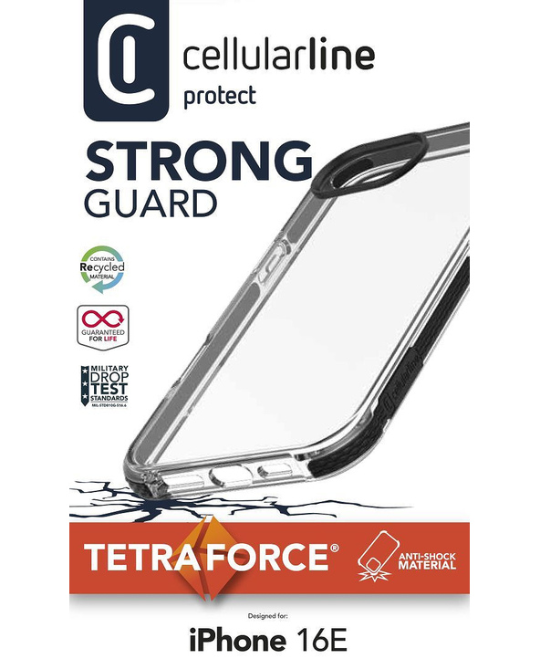 Cellularline 8018080492594 coque de protection pour téléphones portables 15,4 cm (6.06") Housse Transparent