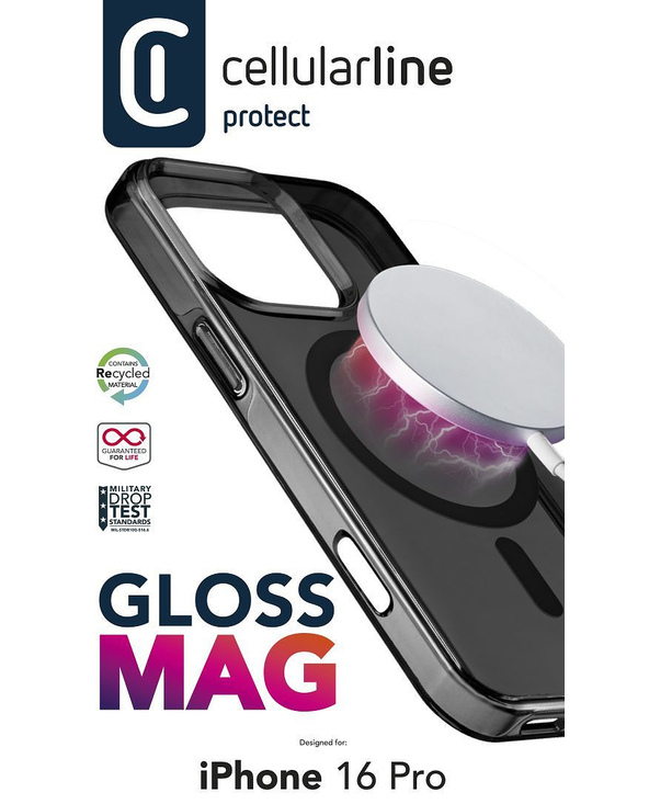 Cellularline 8018080482854 coque de protection pour téléphones portables 16 cm (6.3") Housse Noir