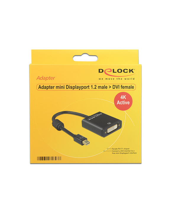 DeLOCK 62603 câble vidéo et adaptateur 0,2 m Mini DisplayPort DVI-I Noir