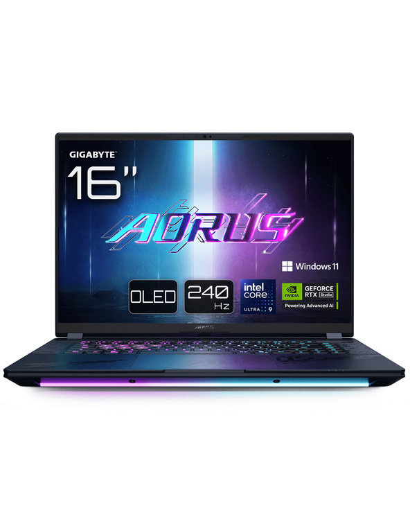 GIGABYTE AORUS MASTER 16 BXH ORDINATEUR PORTABLE GAMING - 16,0“, 240HZ OLED, INTEL CORE 275HX, NVIDIA RTX 5070 TI GPU, 32GO DDR5