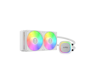 GAMDIAS AURA GL240 V2 WH système de refroidissement d’ordinateur Processeur Refroidisseur de liquide tout-en-un 12 cm Blanc